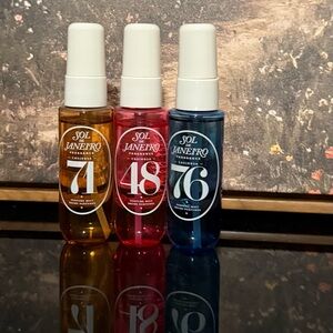 Sol De Janeiro Mini Mist 71, 48 & 76 Fragrance Mist Trio - Gold, Pink, Blue